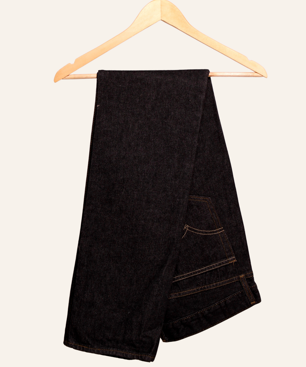 Straigh Leg 501 Negro trama blanca